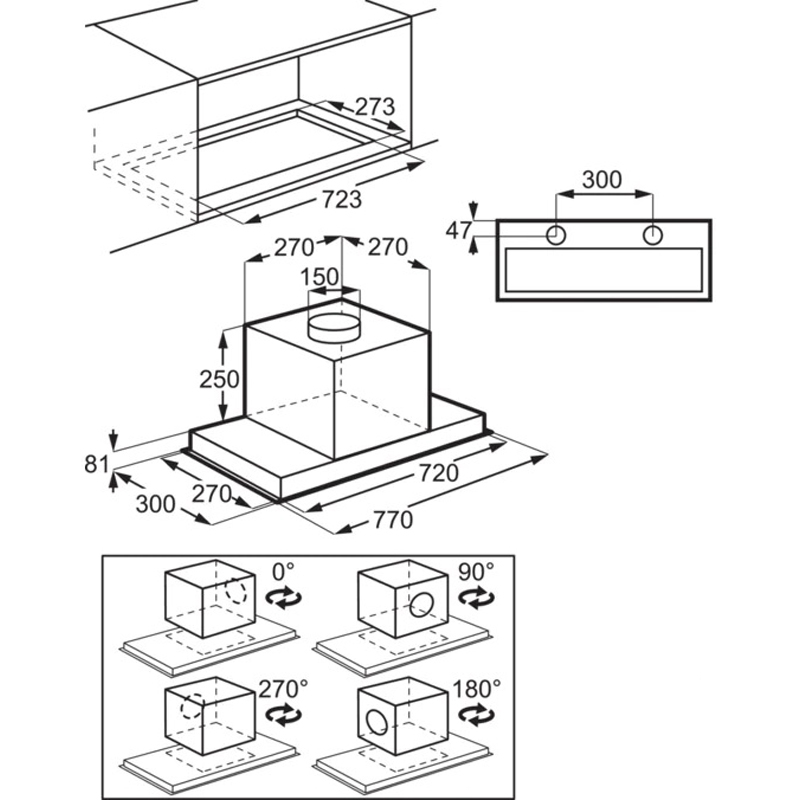 Built-in hood AEG DGE5861HM